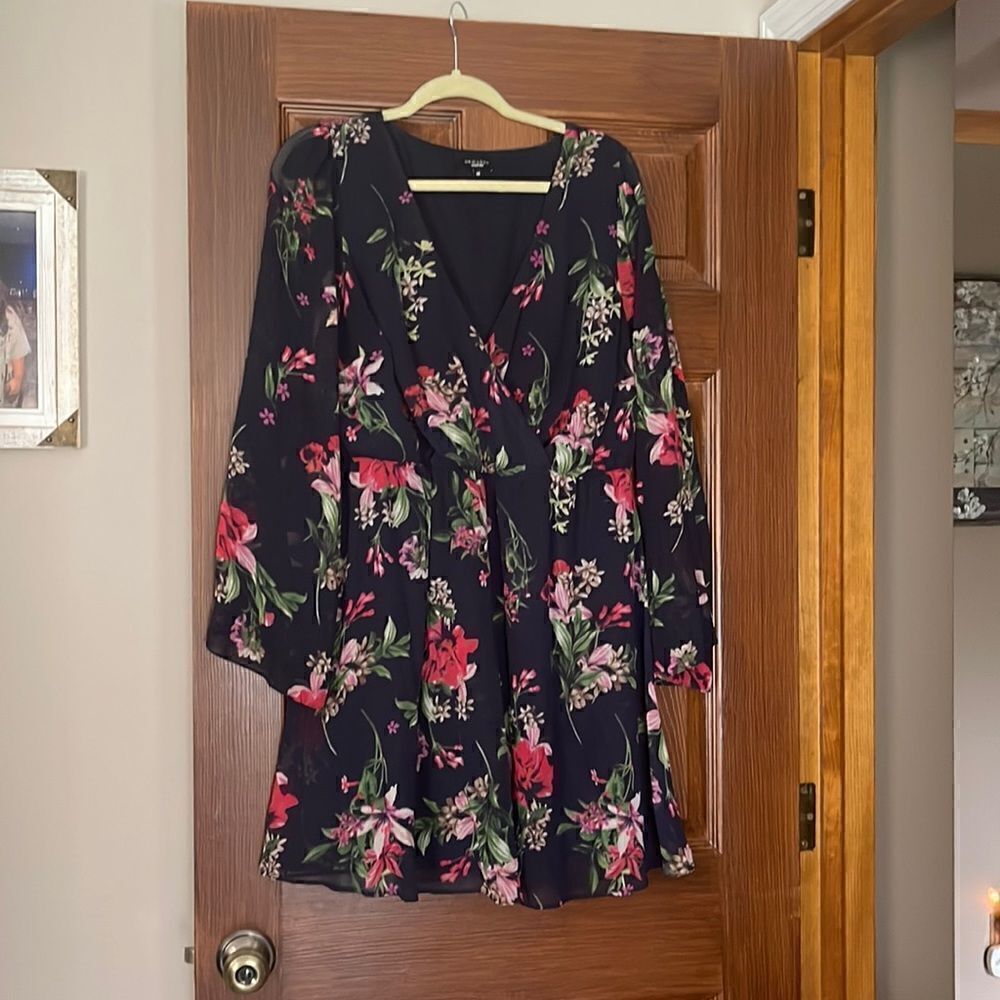 New Look Floral Dress with Bell Sleeves